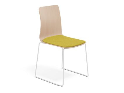 Linar Plus Wooden Chair with Cushion, Cantilever