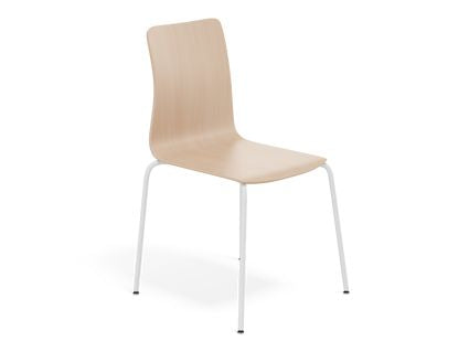Linar Plus Wooden Chair, Metal Legs