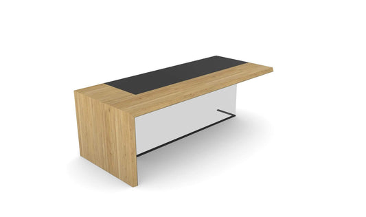 Soreno Desk with Transparent Tempered Glass Leg