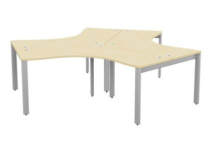 Switch 120 Degree 3 Person Bench, O-Leg