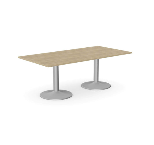 Kito Rectangular Meeting Table, Double Cylinder Leg Base - Size 2000mm x 1000mm